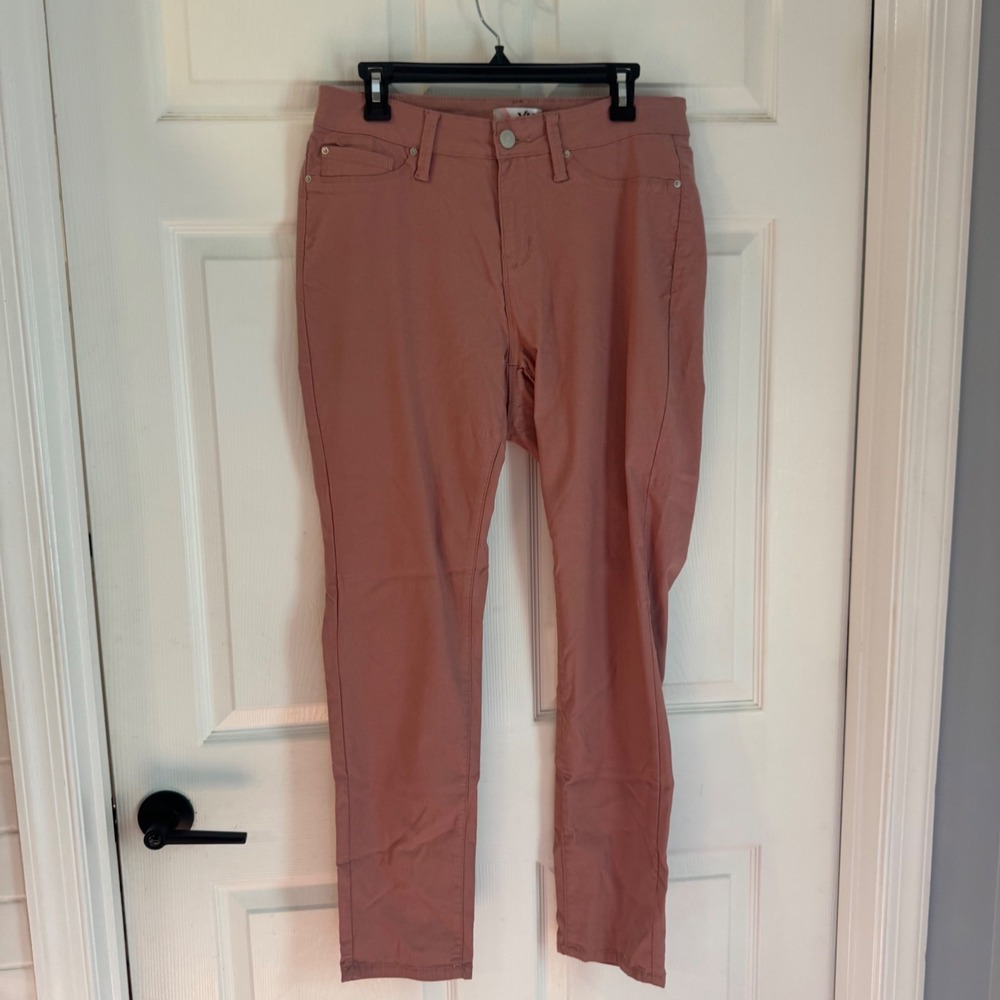 YMI Skinny Pants Women 2X Dusty Rose Stretch Cotton Blend 5-Pocket Styling